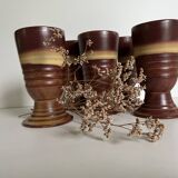 Set of 5 stoneware mazagrans.