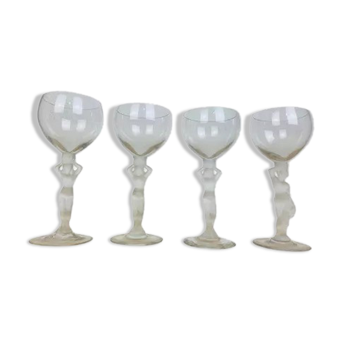 4 glasses of crystal wine Venus and Bacchus, Bayel