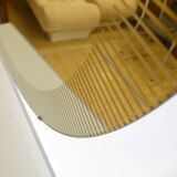 Vintage dressing table with gold trim and mirror, 1950s/1960s