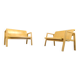 Mid-century plywood benches in the manner of Alvar Aalto, 1960 - set of 2