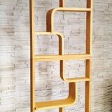 Two screens, partition walls, Volak shelves in bent wood