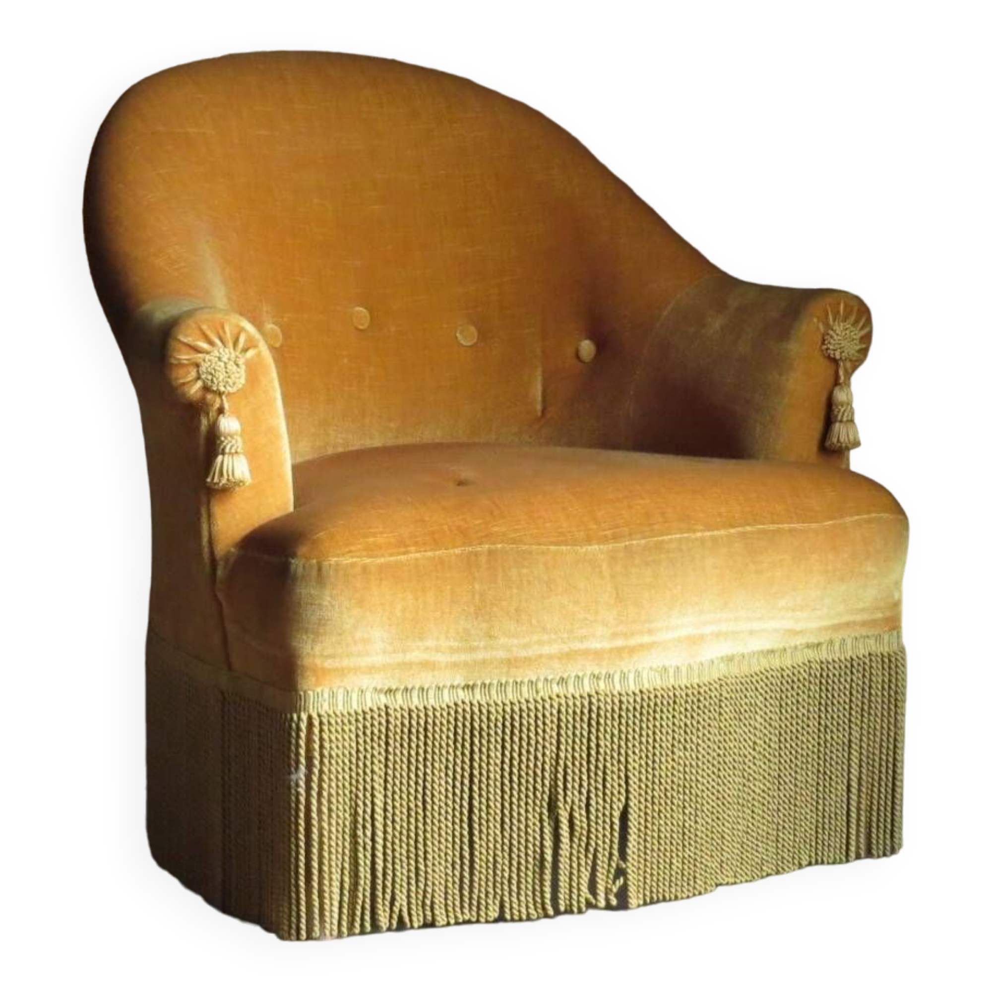 Velvet toad armchair