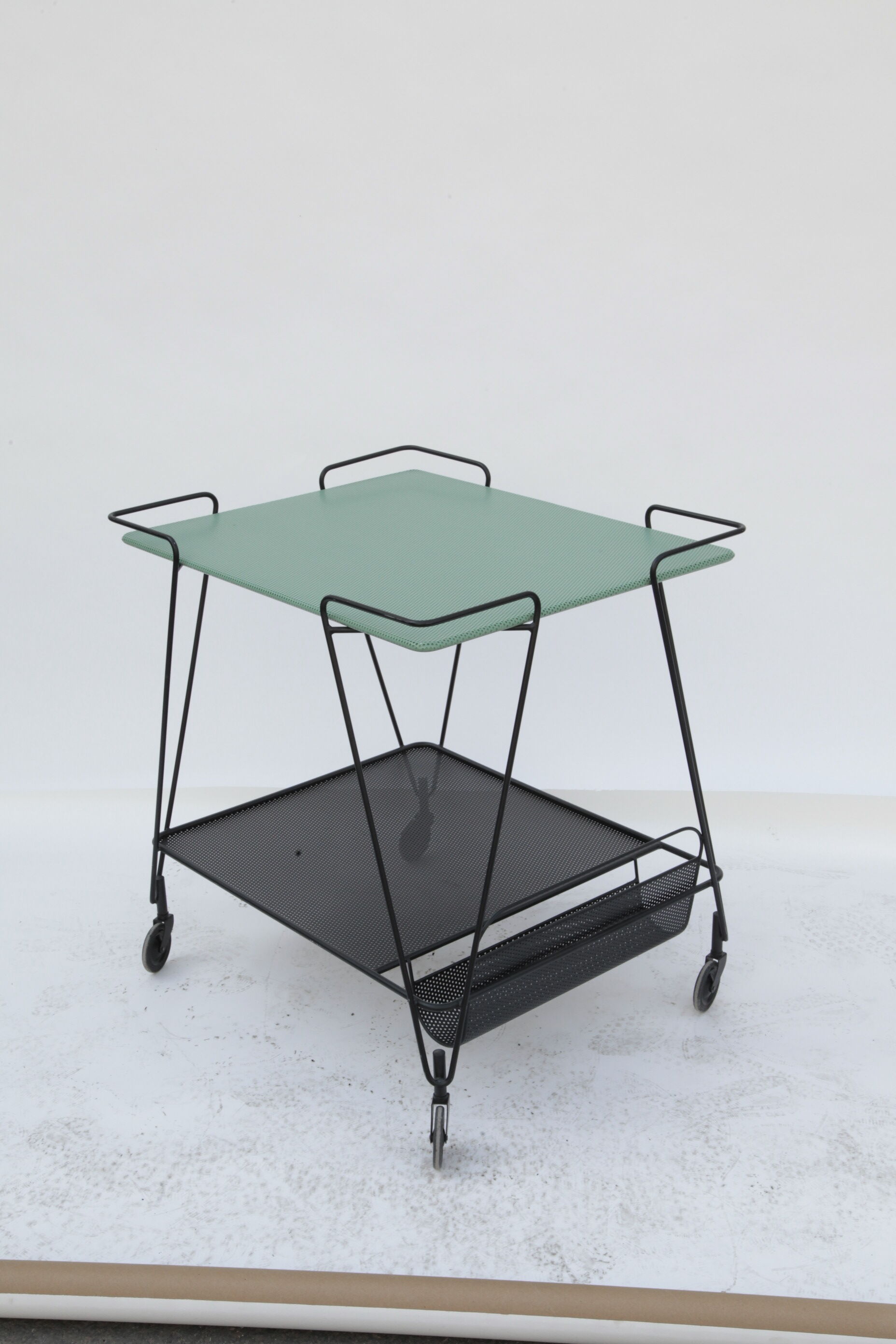 Perforated metal rolling table