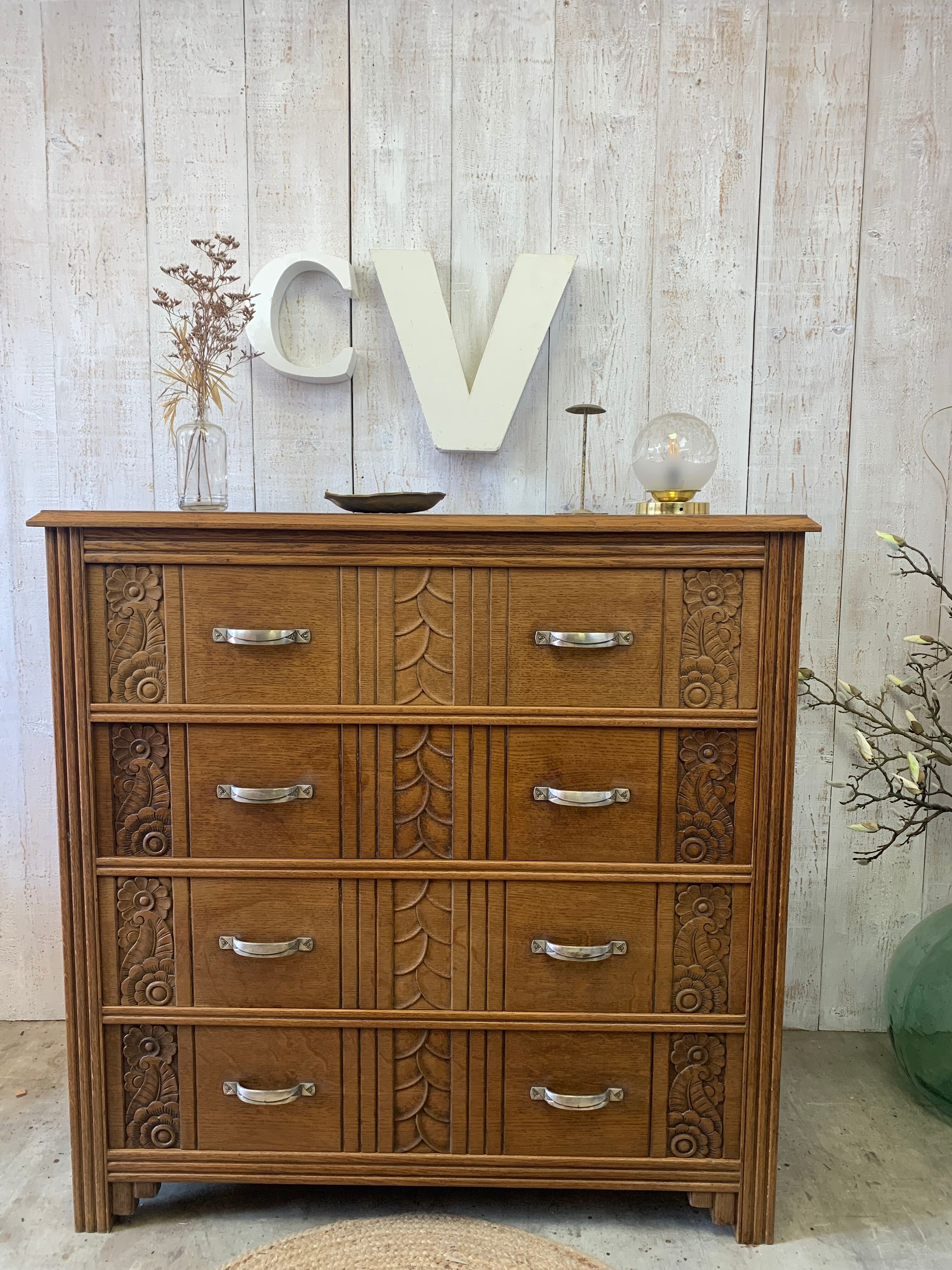 30s chest of drawers with marble top