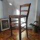 Vintage wooden and straw bar stool — Brutalist Style / Perrian