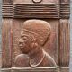 Pair of carved African wall panels in wood – vintage tribal art