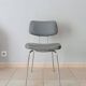 Chaise vintage en skaï et chrome