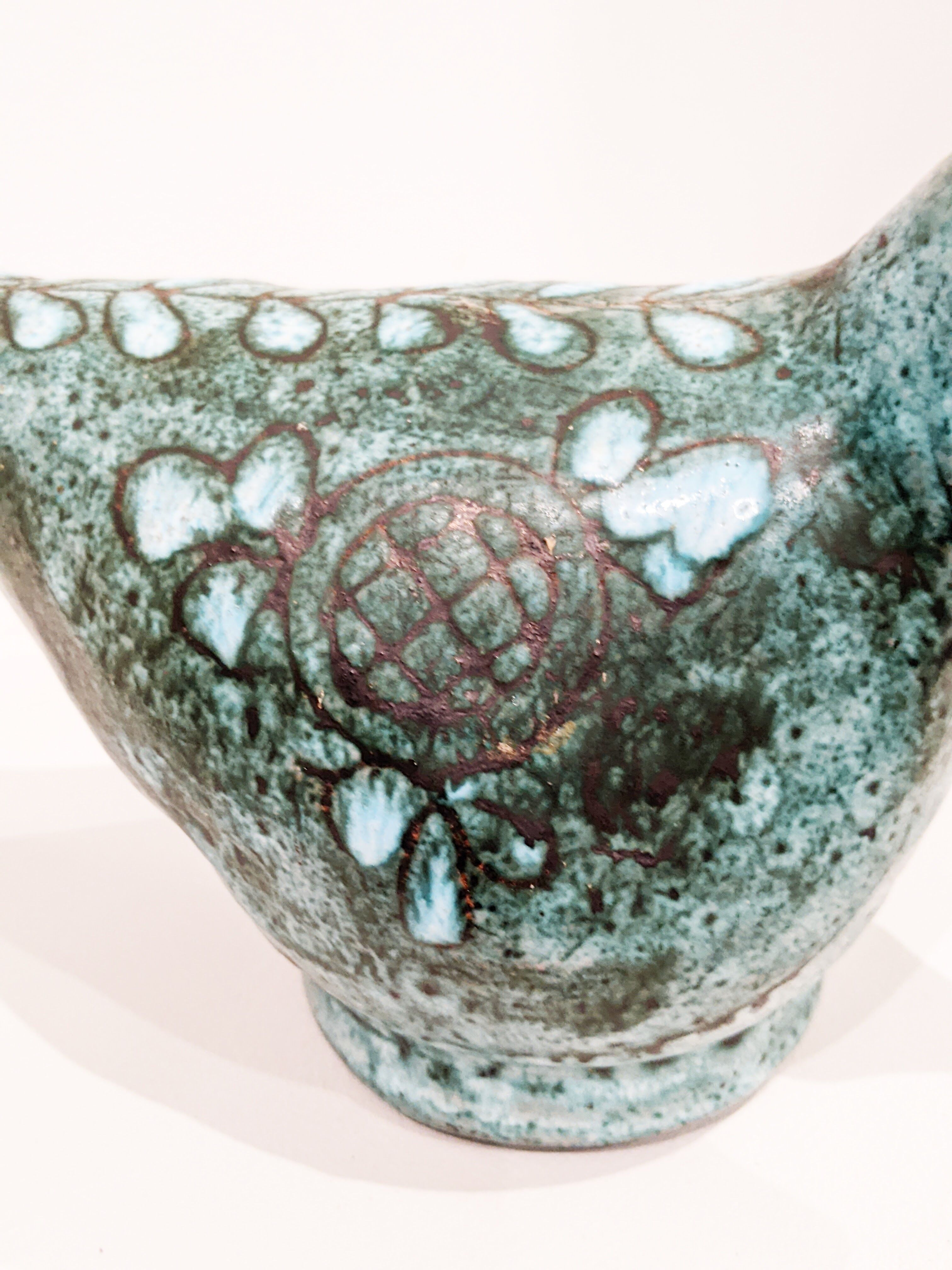 Bird ('50) in ceramic signed danuta le henaff