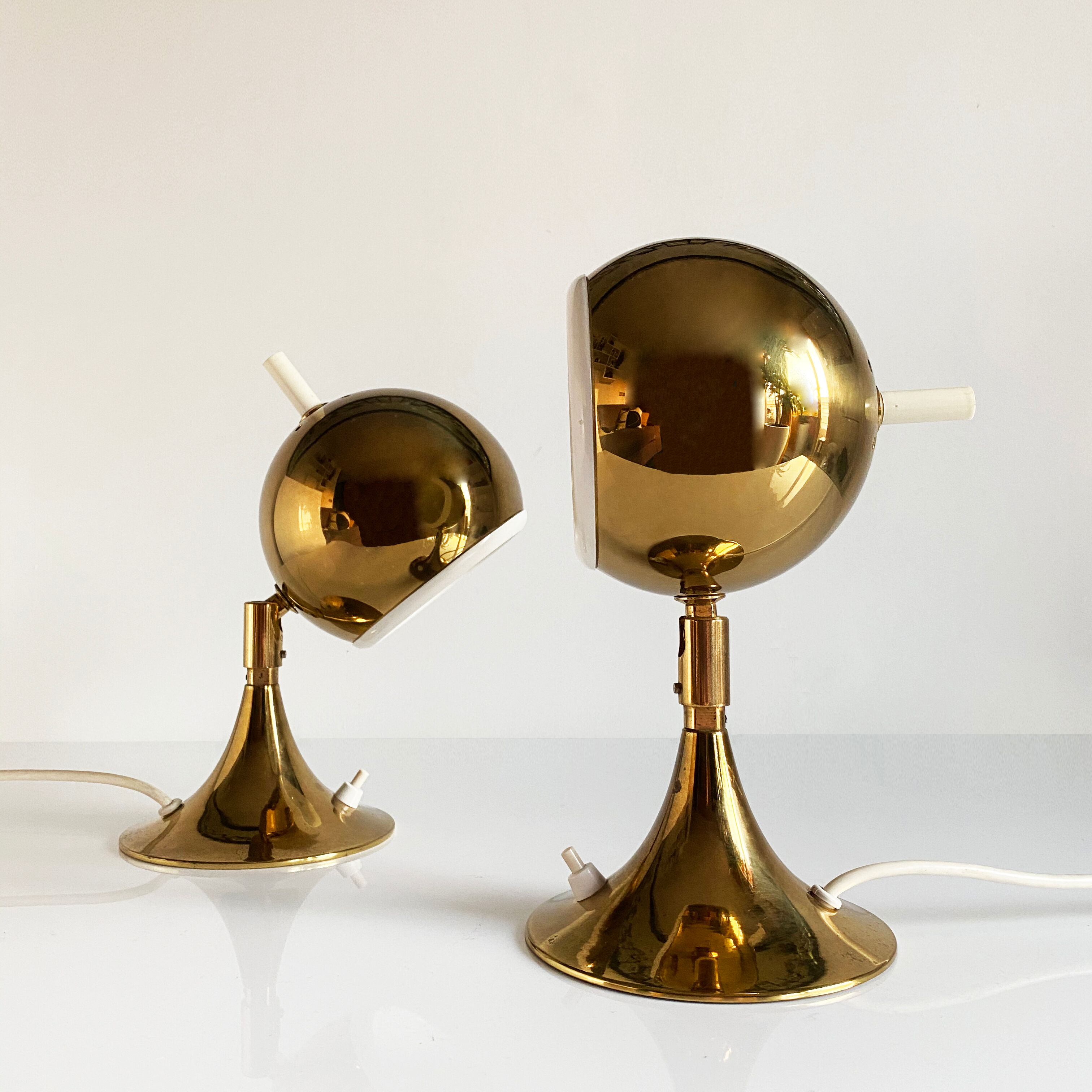 Otto Meinzzer's Space Age "Eyeball" lamps. Germany 70s