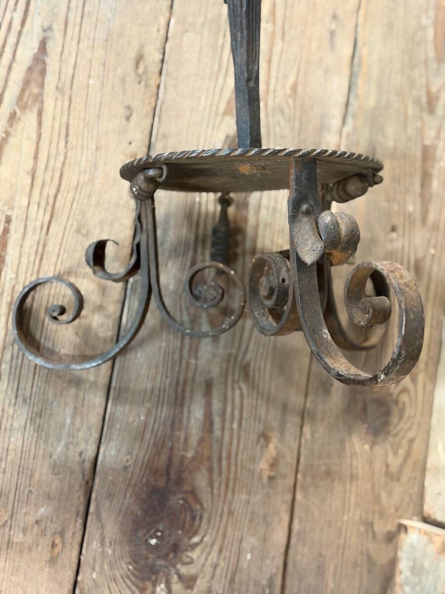 Wrought iron stool, France around 1880