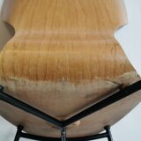 2 wooden chairs - metal circa 1950 Genevieve Dangles