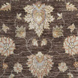 Brown Wool Rug Handmade Ziegler Carpet- 167x251cm