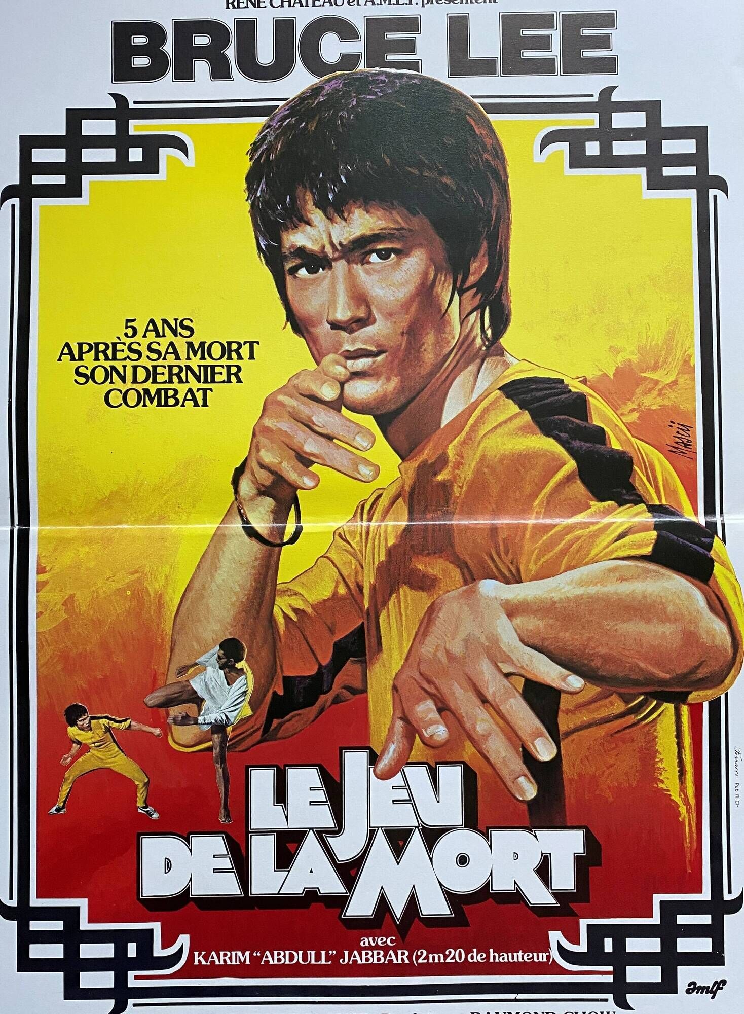 Original movie poster "Le Jeu de la Mort" Bruce Lee 40x60cm 1978