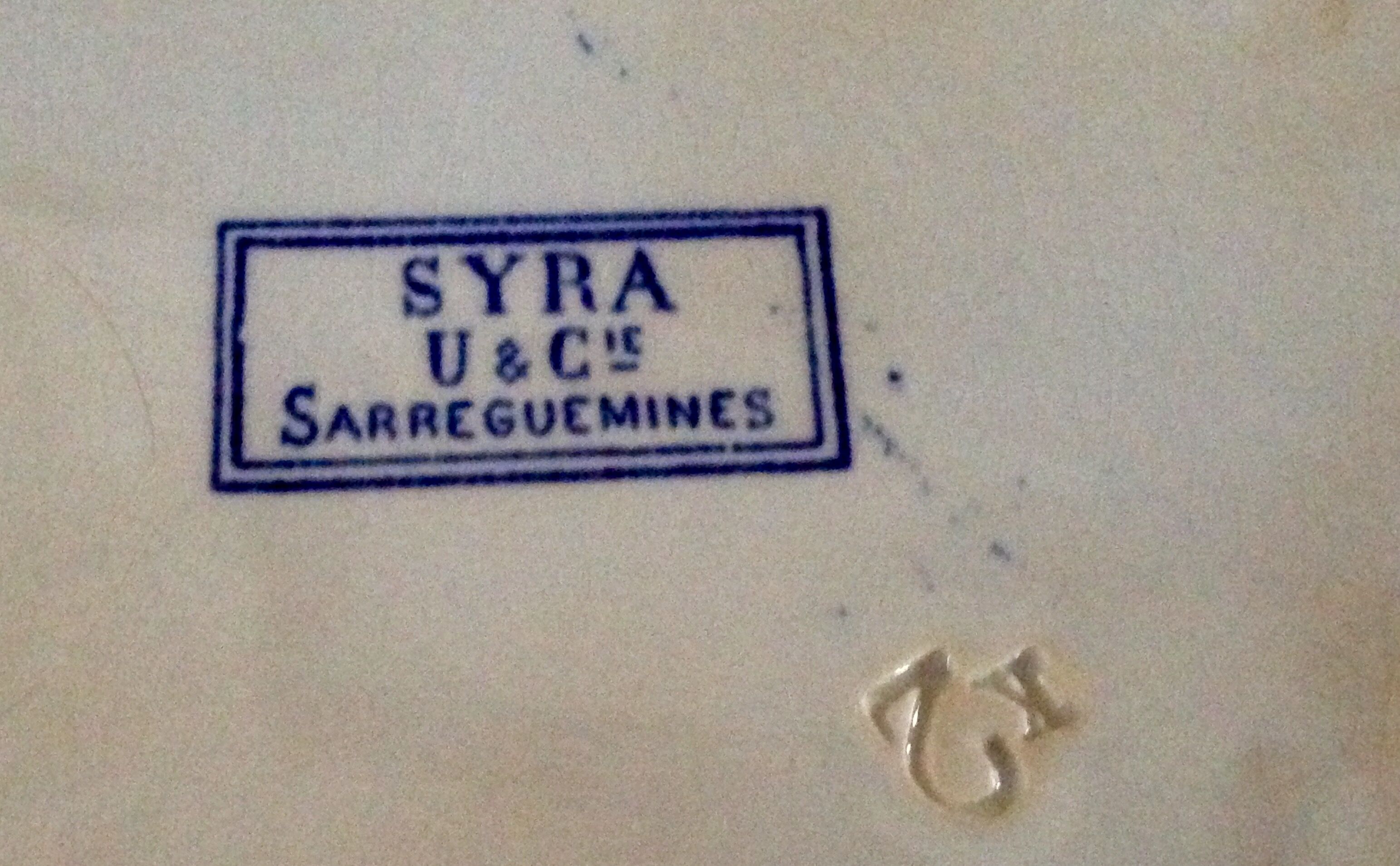 Dish Sarreguemines circa 1900