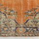 7x9 Orange & Cream Oriental Pattern Vintage Rug, 202x282Cm