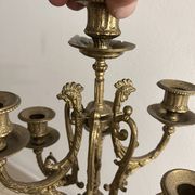 Pair of large 7-light candelabra - 69 cm - Bronze - Putti