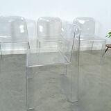 Design plexiglas stapelbare stoelen Trono by Sottsass Associati 2005 Segis