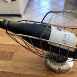 Silver metal bottle holder