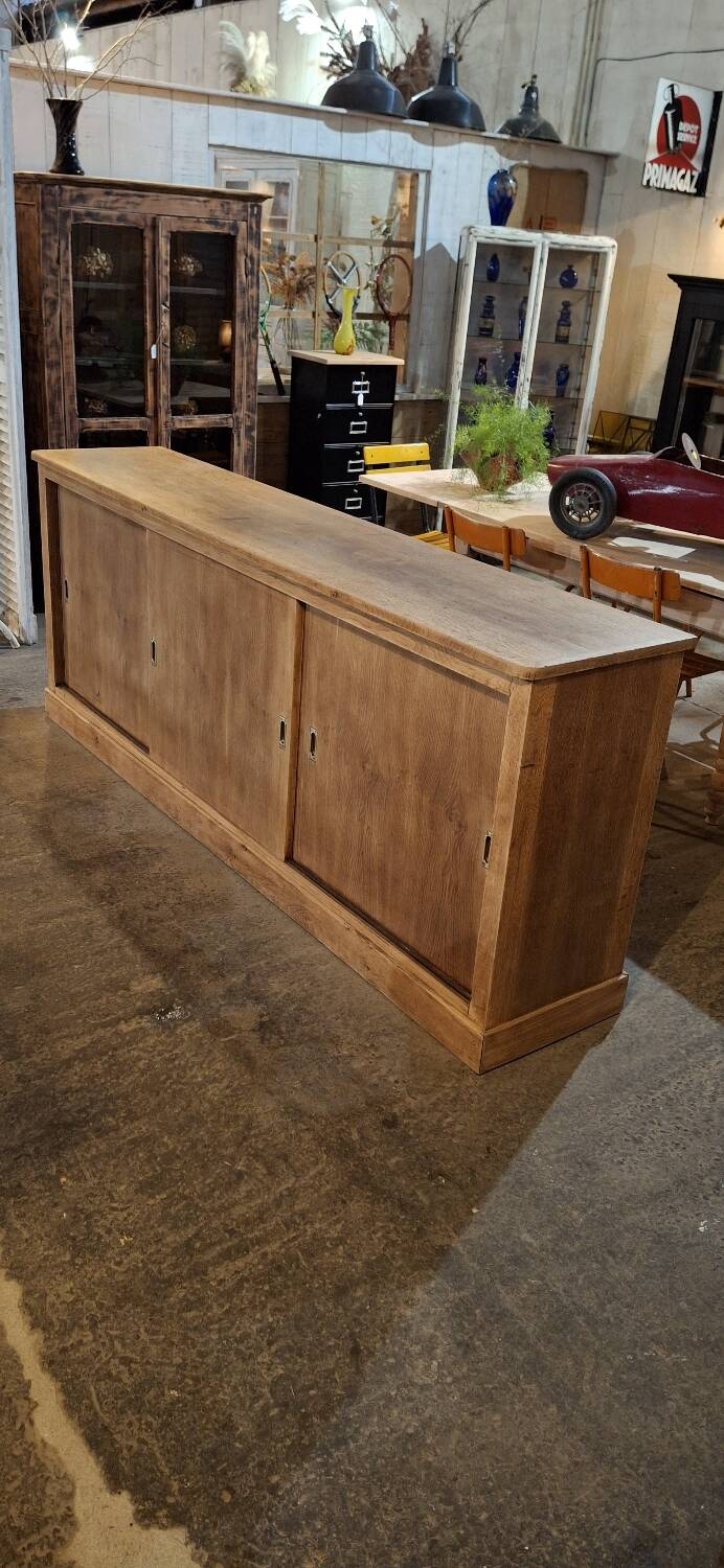 Low sideboard with sliding doors
