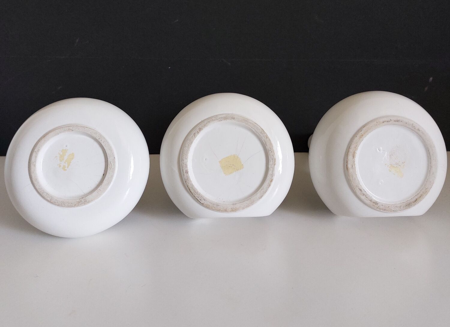 Vintage white ceramic vases