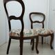 Paire de chaises Louis Philippe assisse tissu