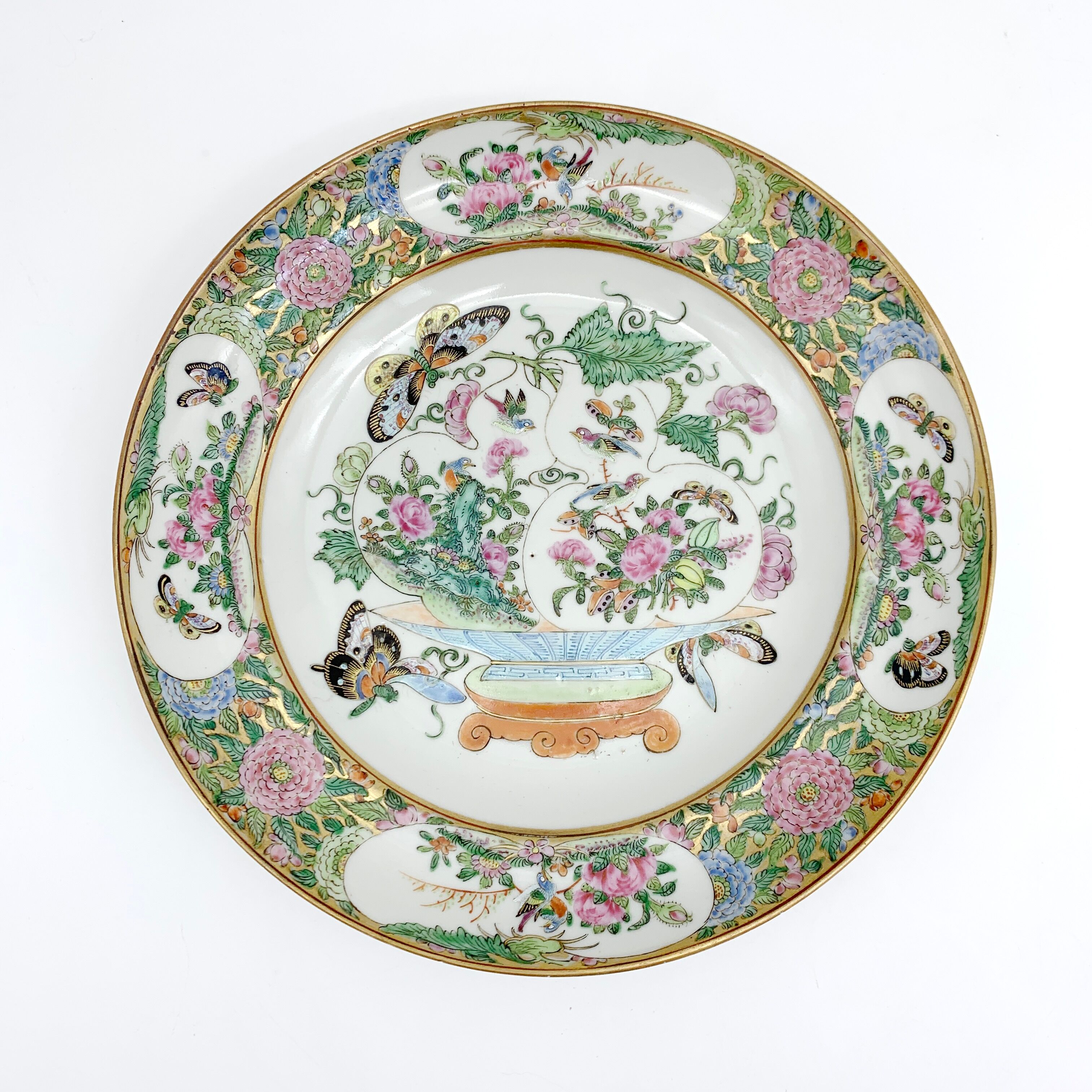 Chinese porcelain plate Canton Pink family XIX