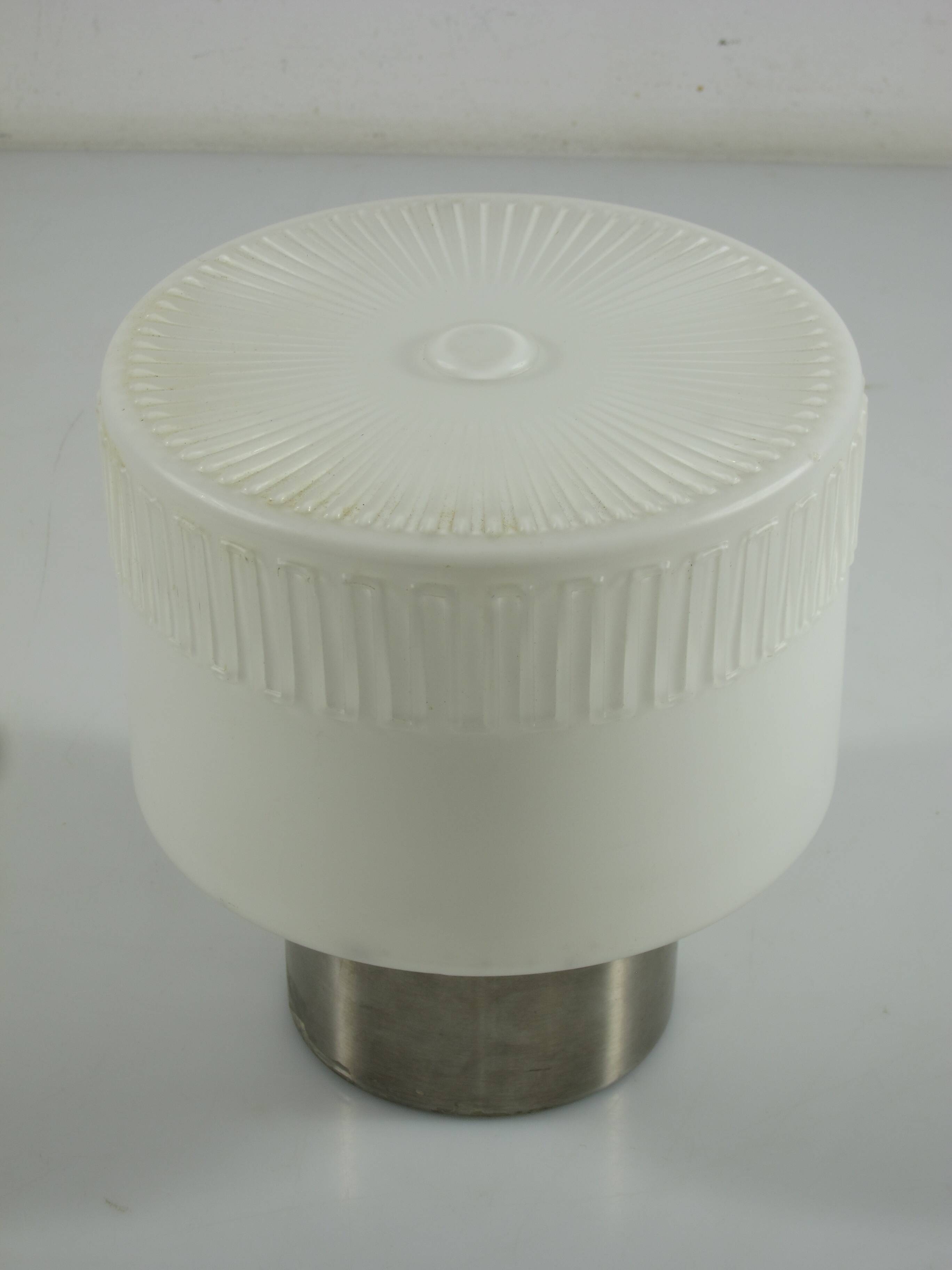 Set of Two 1930s German Art Deco Ceiling Lights, Wila Leuchten, Opal Glass