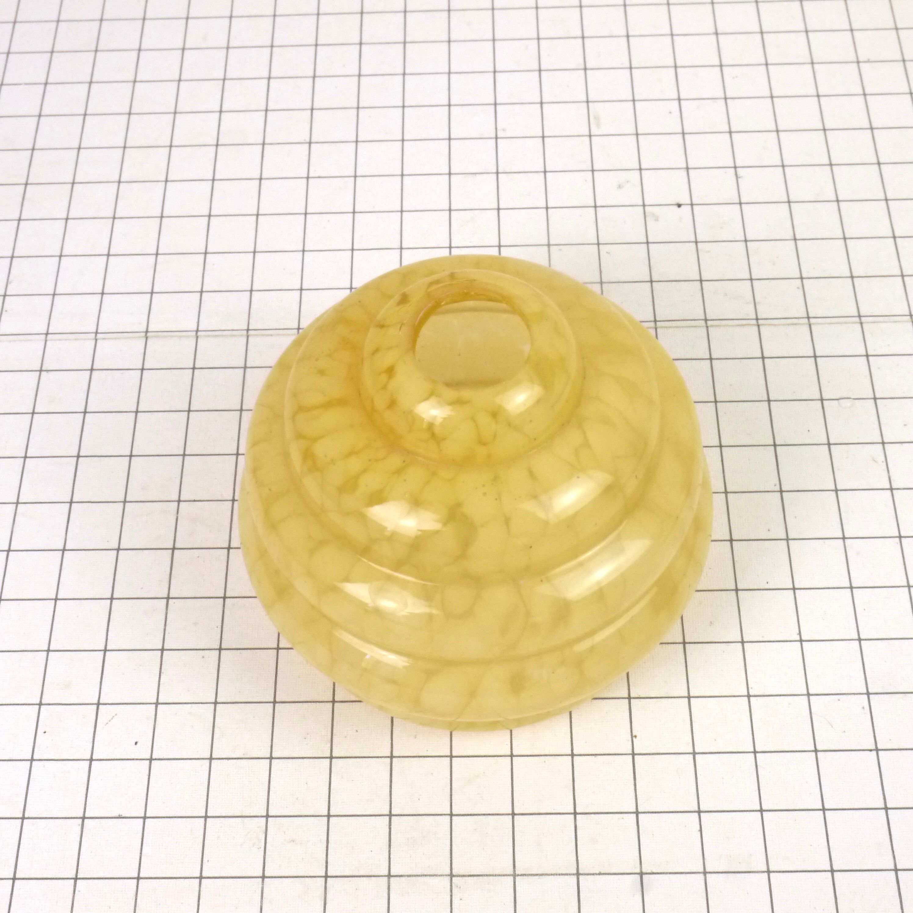 Round yellow Clichy glass lampshade