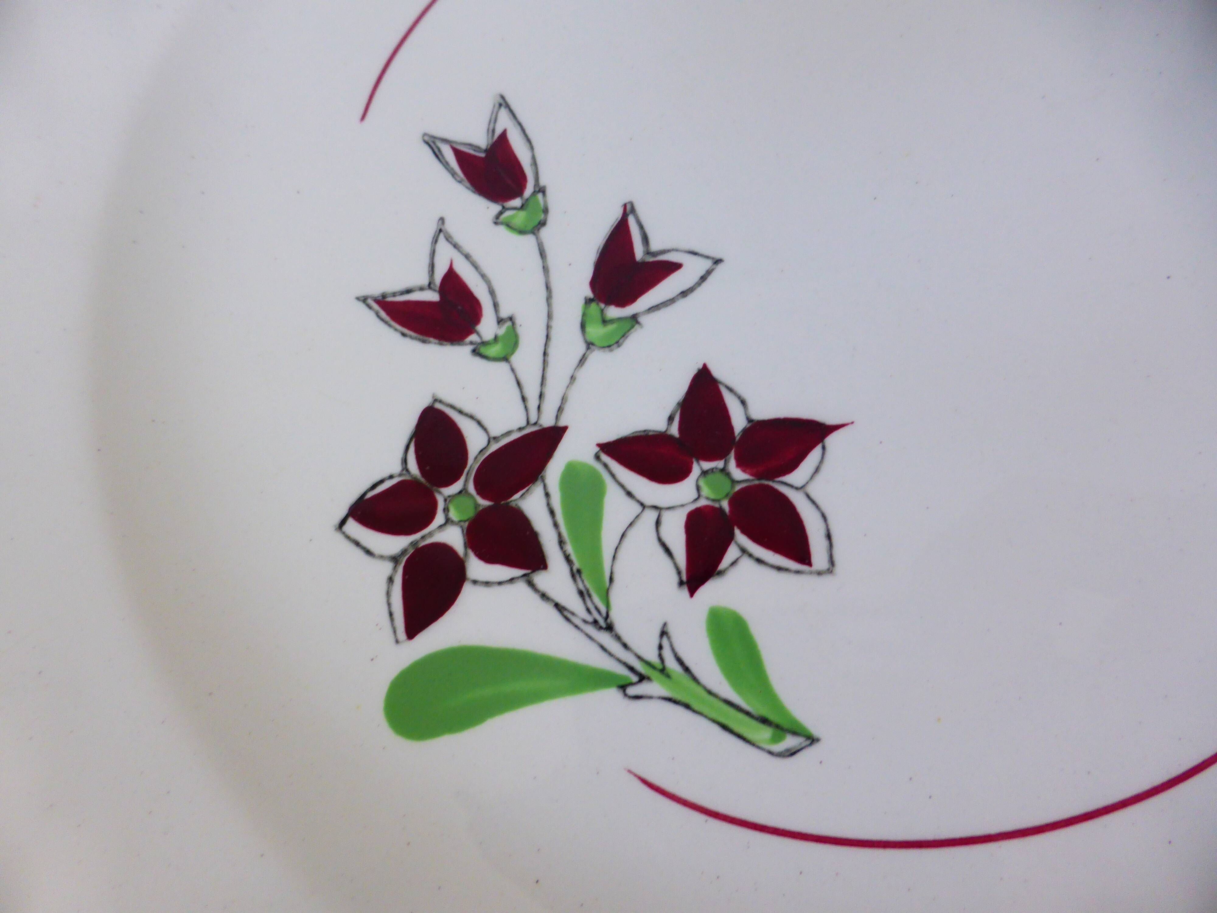 Set of 4 vintage dinner plates from the Salins factory 210636