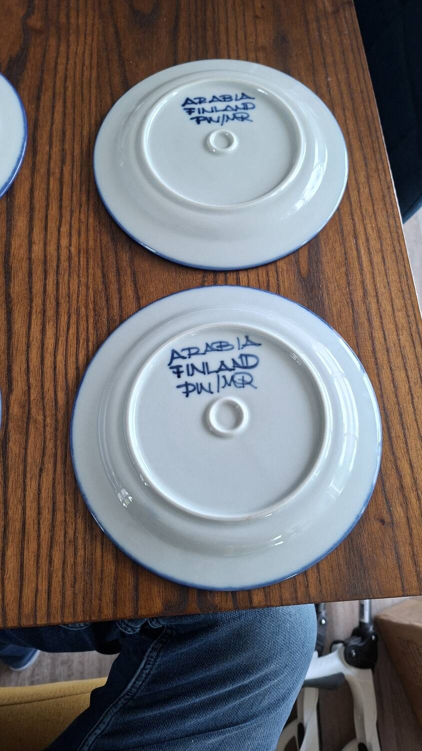 Set of six dessert plates Arabia Finland Peter Winquist