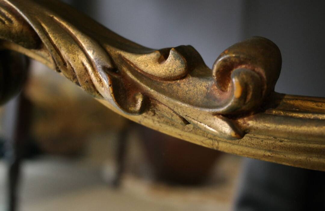 Louis XV style mirror in vintage gilded wood 70