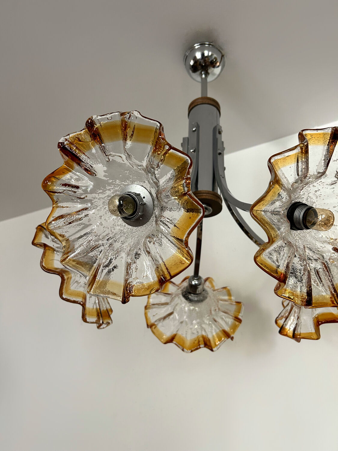 Italian design chandelier Mazzega 70s