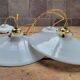 Duo de suspensions en opaline blanche