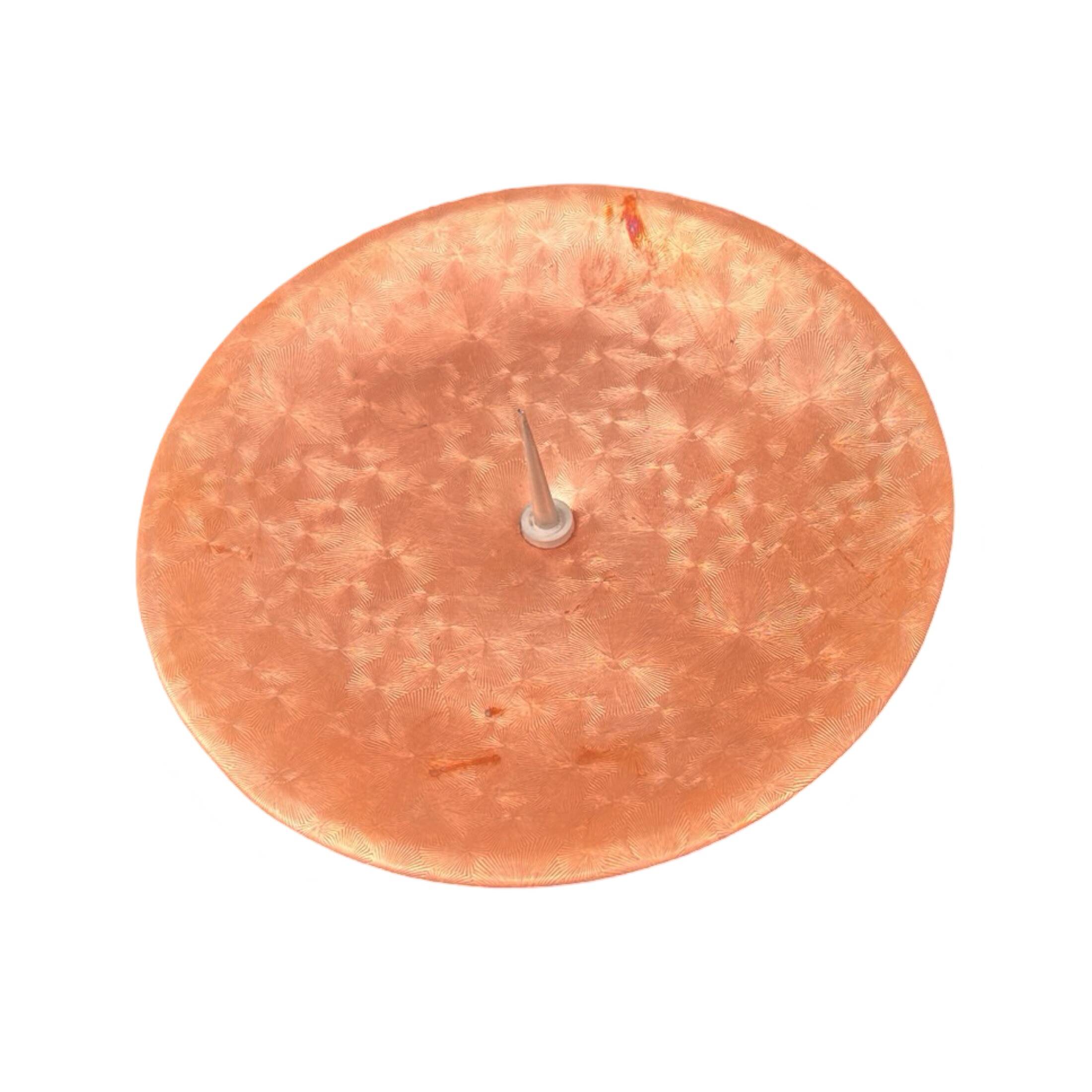Copper and ceramic candlestick in modern style, Germany, 1970s.