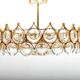 Gilded Brass and Crystal Chandelier by Palwa 1970s