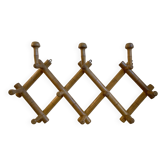 Porte manteau accordéon en chêne à 10 patères
