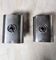 Pair of vintage brushed metal wall lights, 1970s,