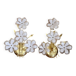 Duo d’appliques fleurs