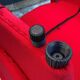Red foam and fabric armchair banquette by Sitland, 1970.