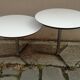 Round 1960 pull-out coffee tables