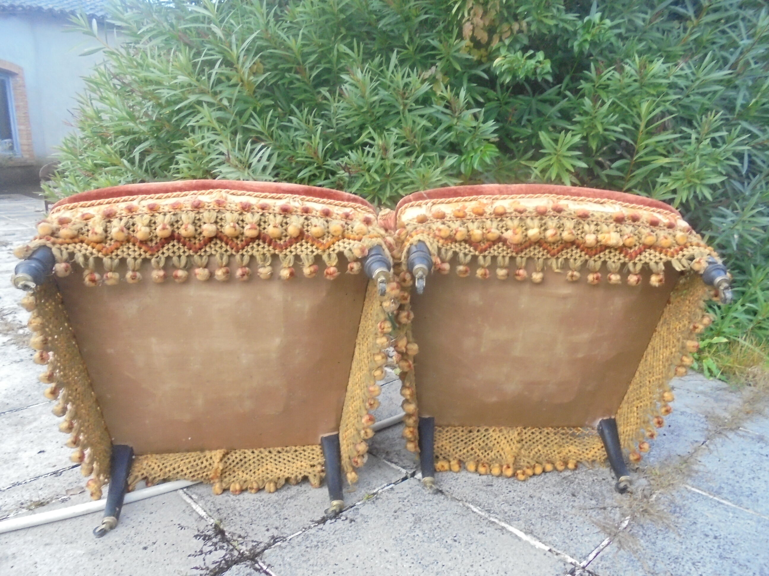 Pair of napoleon III armchairs