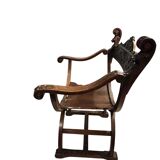 Armchair called Dagobert in carved wood circa 1900