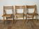 Set of three folding chairs from the 70s.