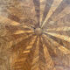 Table d'appoint, guéridon en marqueterie de bois