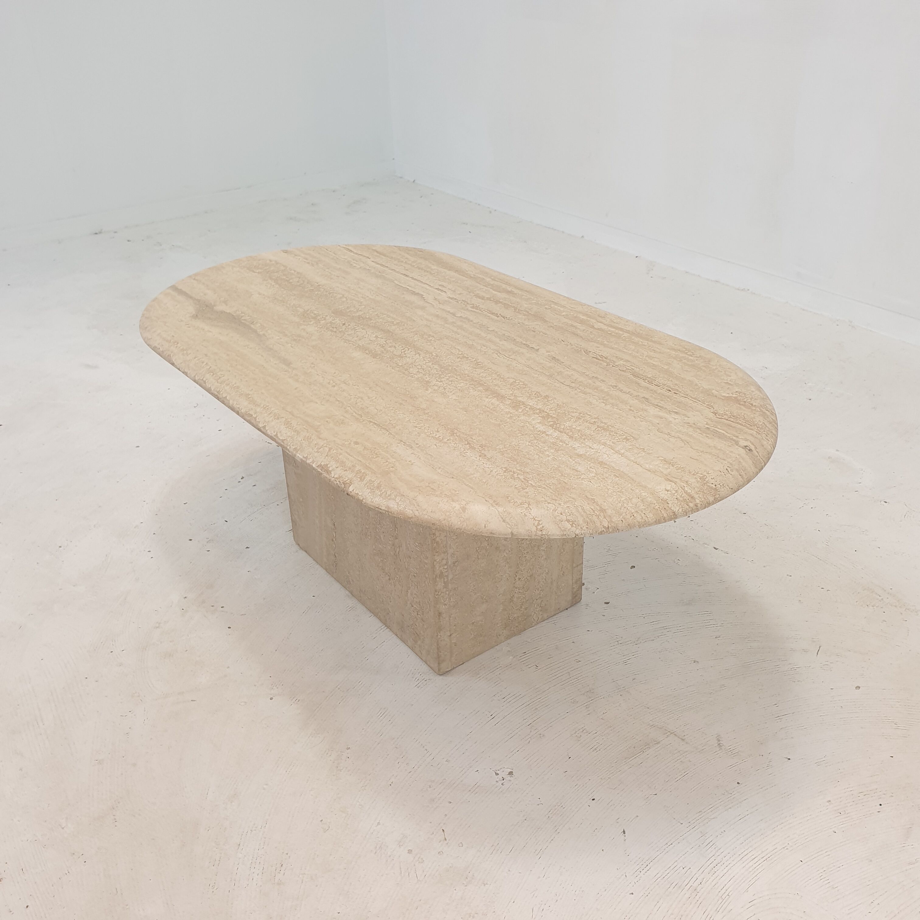 Italian Travertine Coffee Table, 1980's