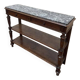 Desserte - Console en chêne massif Napoléon III marbre gris veiné