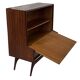 Vintage teak wall cabinet with flap door 1960s design wall unit