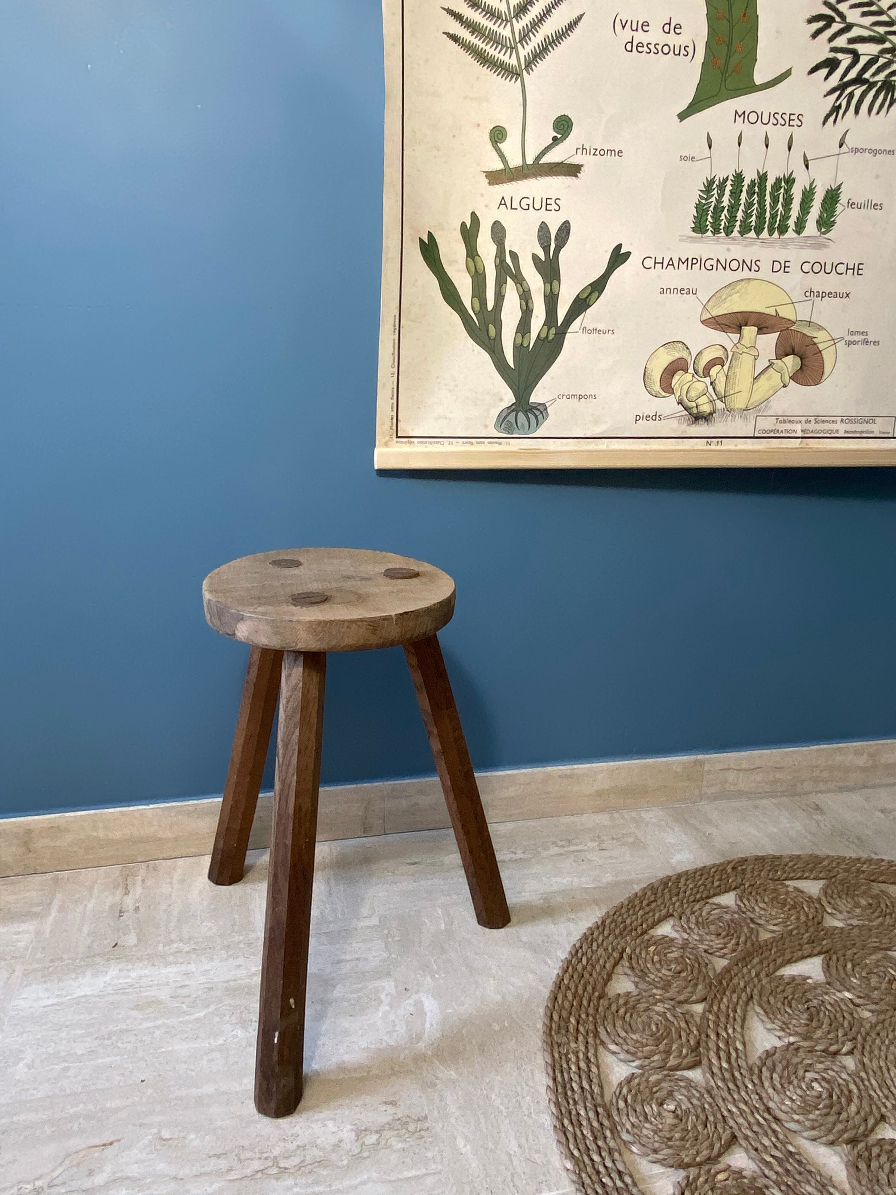 Brutalist tripod farm stool 1950