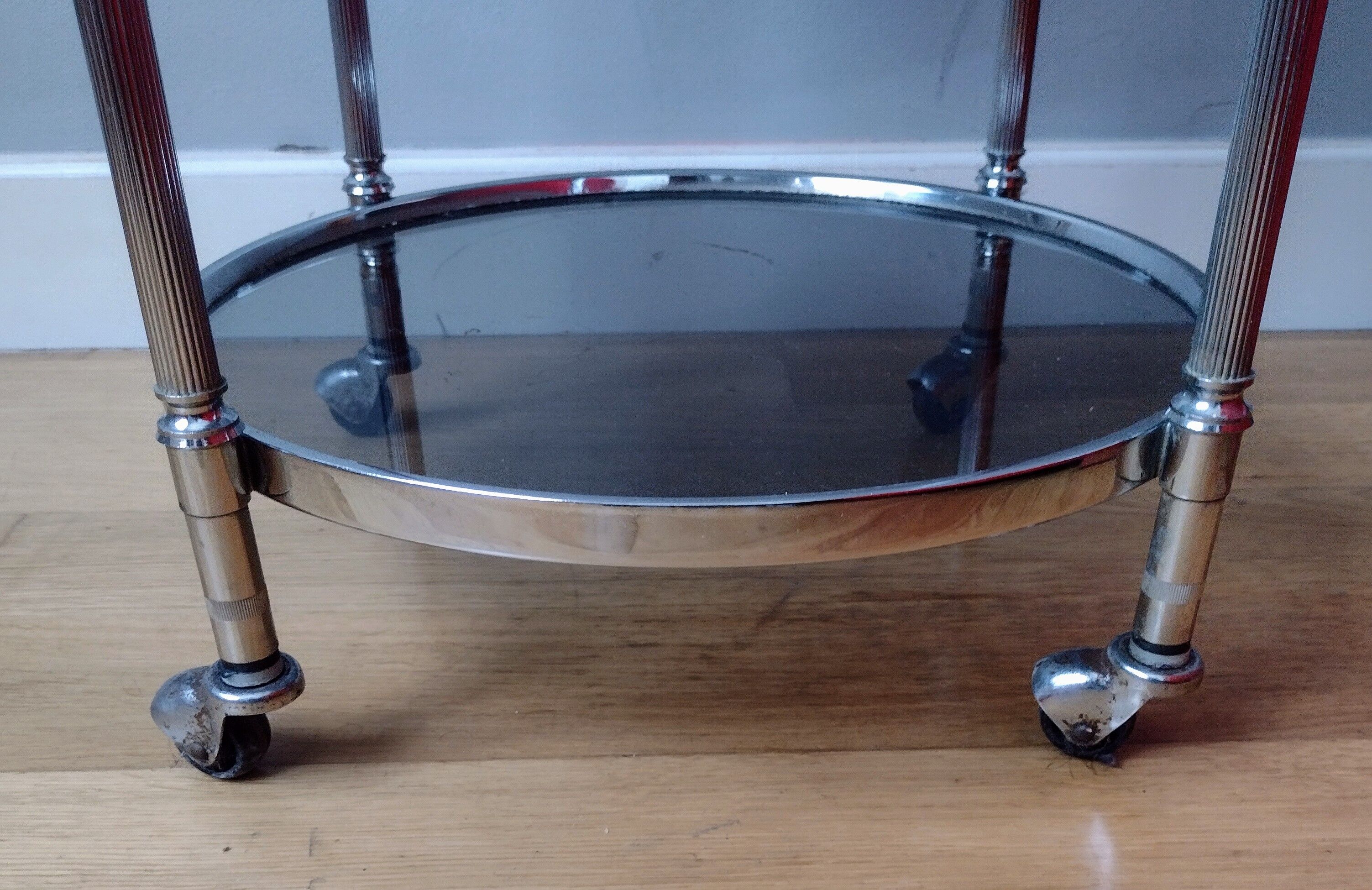 Art deco rolling drink/side table