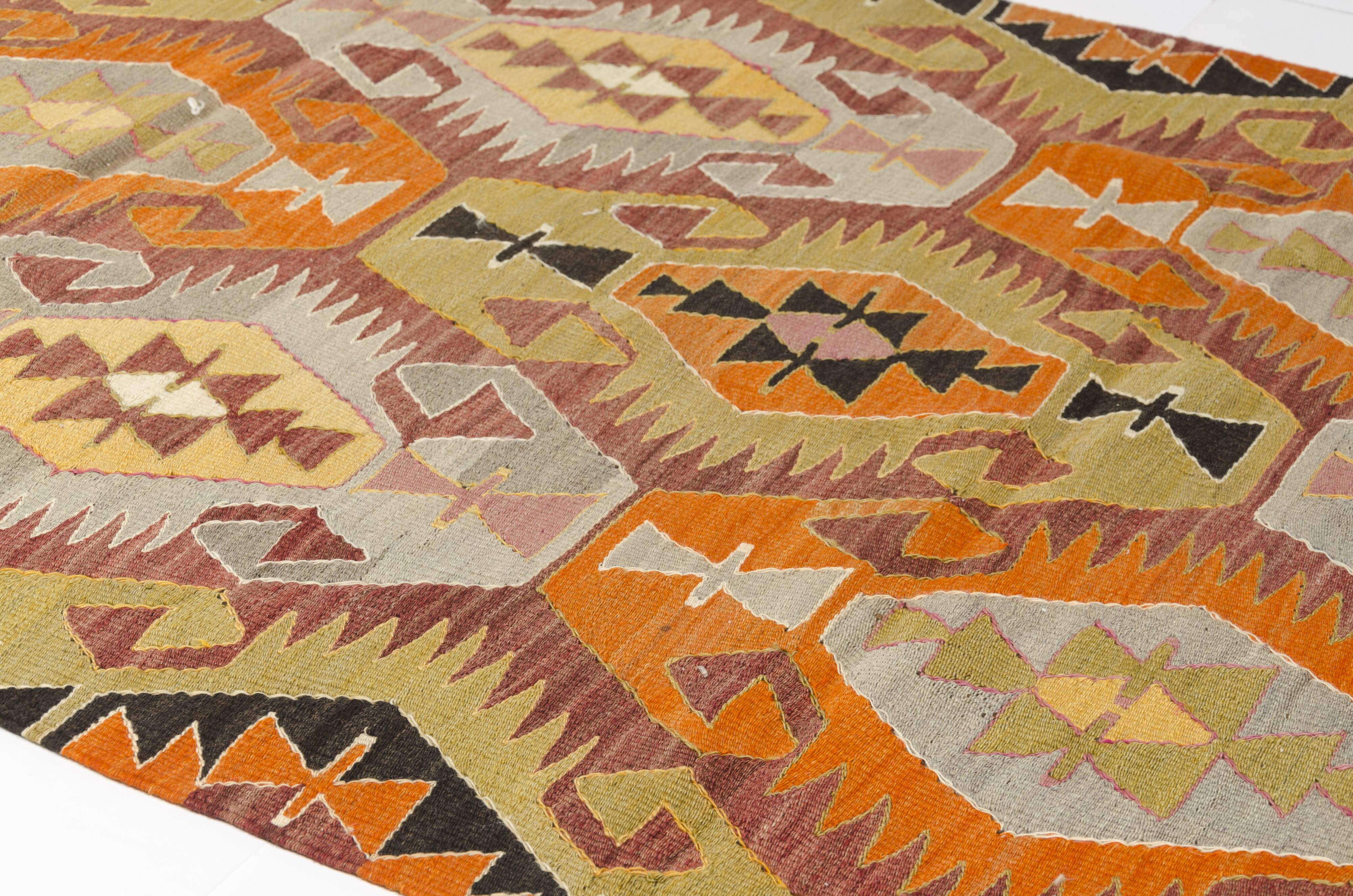 Vintage Anatolian Wool Kilim Rug sku132
